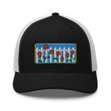 Picket Fence Roses Trucker Hat