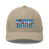 Picket Fence Roses Trucker Hat
