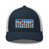 Picket Fence Roses Trucker Hat