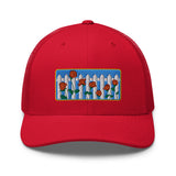 Picket Fence Roses Trucker Hat