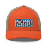 Picket Fence Roses Trucker Hat