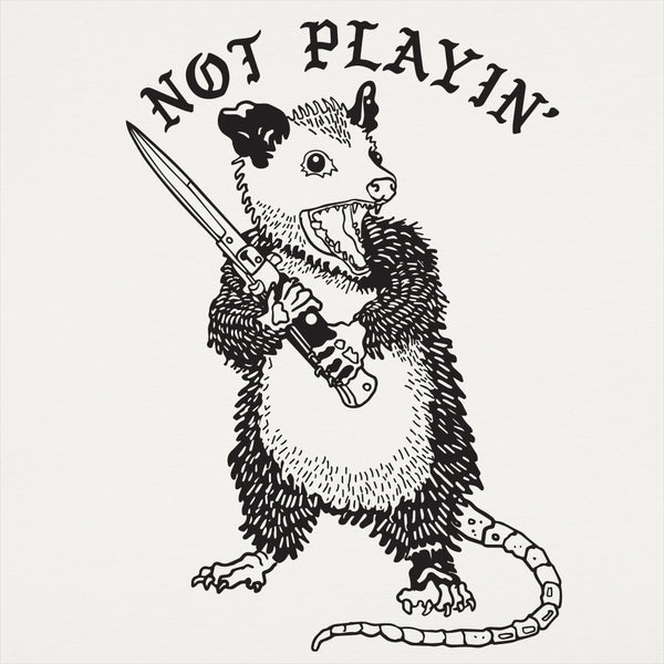 Not Playin' Possum Unisex Black Lines T-Shirt