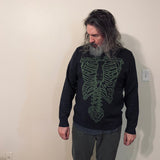 Skeleton knitted crew neck sweater