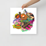Psychic Basket of Shredded Time Print