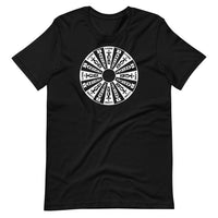 Real Wheel Unisex T-Shirt (white ink)