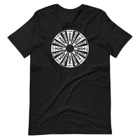 Real Wheel Unisex T-Shirt (white ink)
